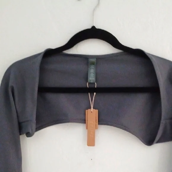 NWT SKIMS Gray Long Sleeve Bolero Shrug - Picture 2 of 7
